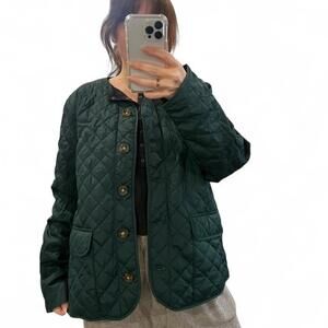 Dark Green Quilted Jacket